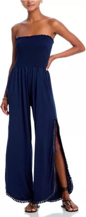 Peixoto Harriet Strapless Smocked Jumpsuit In Classic Navy