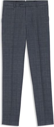 BOSS Slim-fit trousers in virgin wool, silk and linen