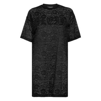 Philipp Plein T-shirt Jurk - Dames - Korte kleedjes - Zwart - S - Kleedjes