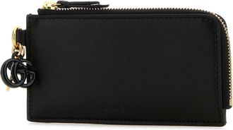Gucci Womens Case Card Black Calf Skinvarnish Cases