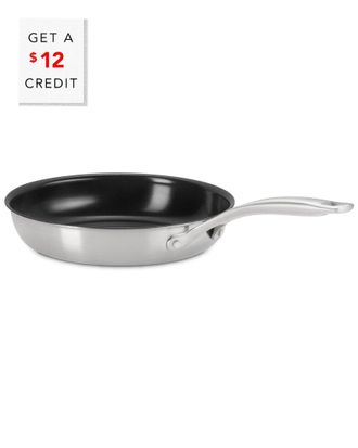 LE CREUSET Essential 9.5In Stainless Steel Non-Stick Frying Pan With $12 Credit