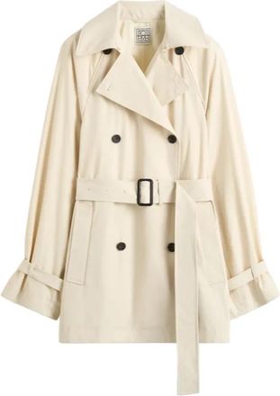 Toteme Washed Cotton Trench - Dames - Trenchcoats - Beige - S - Katoen - Jassen