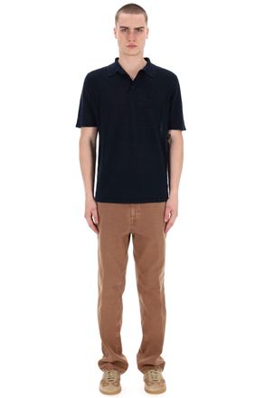 Roberto Collina Short Sleeve Linen Polo