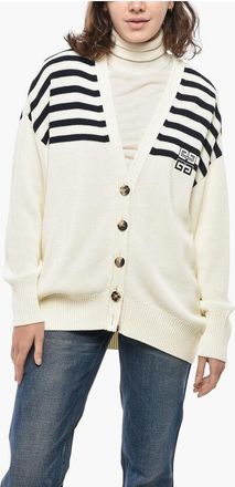 Givenchy Cardigan in Misto Cotone con Motivo a Righe taglia S