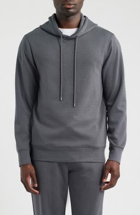 Daniel Buchler Drawstring Hoodie in Charcoal at Nordstrom, Size Xx-Large