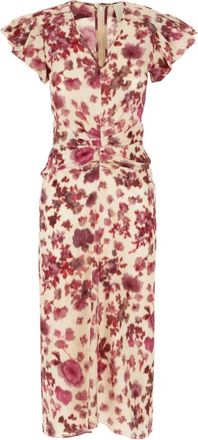 Isabel Marant Isabel Marant, Maxi Dresses, female, Pink, Size: M Silk Floral Dress
