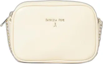 Patrizia Pepe Camera Bag Small - Dames - Tassen - Beige - Maat: ONE Size Leer