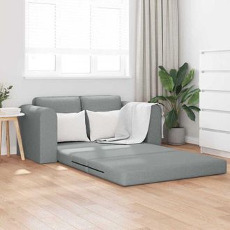 vidaXL Sof&aacute; Cama Gris Claro 148 X 71 X 83 Cm Tela Vidaxl