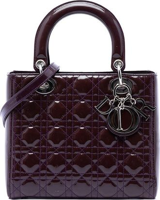 Dior Pre-owned Dior Medium Patent Cannage Lady Dior Ladies 8O25G74D8OJFIMSG