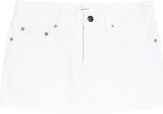 Wardrobe.NYC Denim Mini Skirt - White - 27 (W27 / UK8-10 / S)