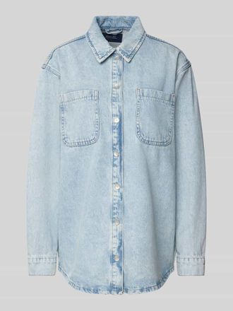 Noisy May Hemdjacke mit aufgesetzten Brusttaschen Modell ALVA in Hellblau, Gr&ouml;&szlig;e S