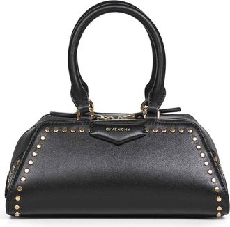 Givenchy Antigona EW Mini Leren Handtas - Dames - Handtassen - Zwart - ONE Size - Leer - Tassen