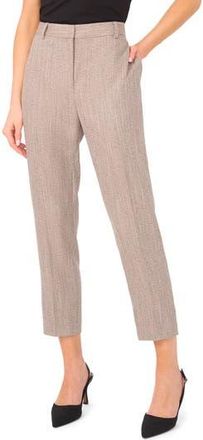 Halogen Easy High Waist Herringbone Crop Pants in Taupe Bisque at Nordstrom Rack, Size 0
