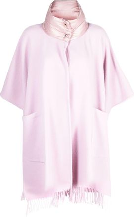 Herno panelled wool cape - women - Wool/Cashmere/Feather Down - OS - Purple