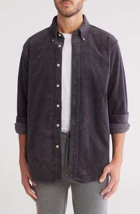 Brooks Brothers Corduroy Long Sleeve Button-Down Shirt in Charcoal at Nordstrom Rack, Size Medium