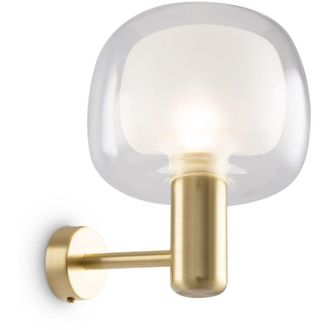 Maytoni Applique Contemporanea Vision Alluminio Oro 1 Luce Diffusore In Vetro Trasp
