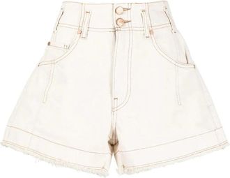 Ulla Johnson Witte Katoenen Casual Shorts - Dames - Denim shorts - Wit - W24 - Katoen - Korte Broeken