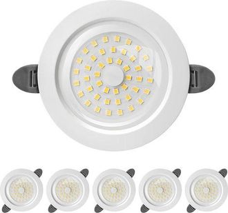 OEM Foco Led Empotrable, Foco Led De Interior Ip44, Foco Empotrable Extraplano De 28 Mm, 9 W 900 L&uacute;menes (equivalente A 90 W Incandescente), Blanco C&aacute;lido
