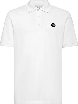 Philipp Plein Slim Fit Polo Shirt SS Snake - Heren - Polos - Wit - 4XL - Katoen - Tops