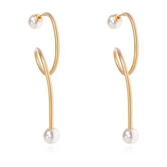 Cult Gaia Oorbellen Tazia - Dames - Oorbellen - Geel - ONE Size - Leer - Accessoires