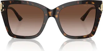 Jimmy Choo London JC5012F 54mm Gradient Square Sunglasses in Havana/gradient Brown at Nordstrom