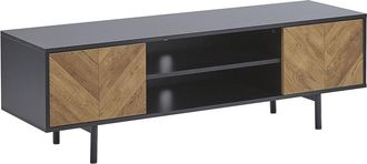 Beliani Mueble tv marr&oacute;n negro