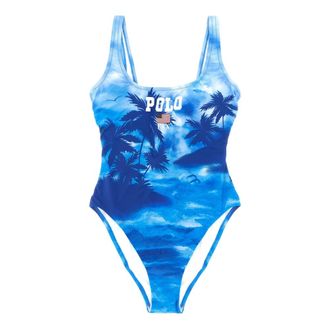 Polo Ralph Lauren Olympic One-piece Swimsuit - female - Polo Ralph Lauren - Swimsuits - Blue - XS - Swimwear