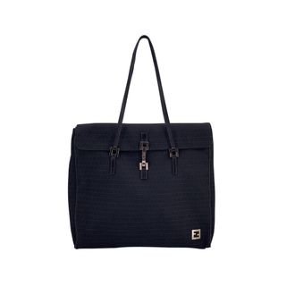 Fendi Pre-owned Womens Cloth Tote Bag - Black Cotton - One Size