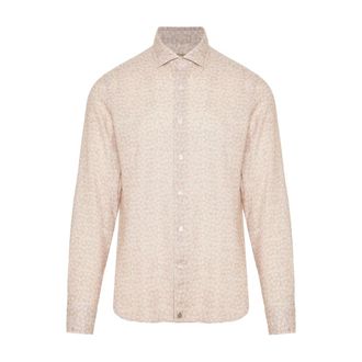 Sonrisa Overhemden, Heren, Beige, L, Katoen, Casual Shirts