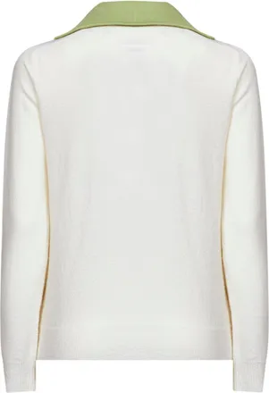 Maison Margiela Womens Sweater Ivory Wool-Blend