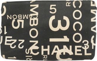 Chanel Black Canvas Pouch (Pre-Owned)