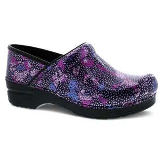 Dansko Womens Professional Clog Shoes In Dotty Abstract Patent