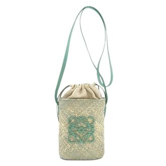 Loewe Pre-owned Schoudertas - Dames - Vintage Tas - Groen - ONE Size - Leer - Vintage