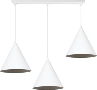 OEM L&aacute;mpara Colgante Soho Blanca 3 Platos 25cm E27