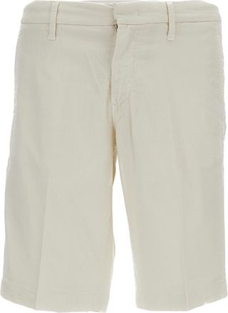 Fay Tailored Chino Bermuda Shorts with Stretch Cotton Gabardine Composition