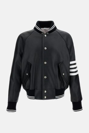 Thom Browne Bomber In Pelle Oversize