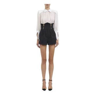 Elisabetta Franchi Mono de georgette y tejido t&eacute;cnico - Jumpsuits & Playsuits - Mujer - Multicolor - S