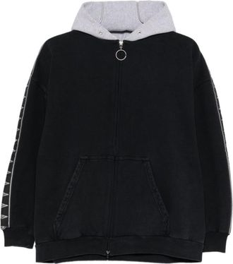 Balenciaga Black Relaxed Zip Up Hoodie