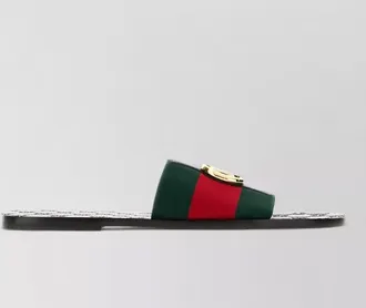 Gucci embroidered slides