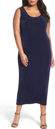 Vikki Vi Sleeveless Maxi Tank Dress in Navy at Nordstrom, Size 1X