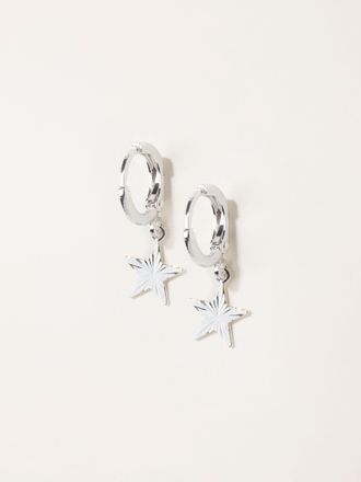 Fat Face FatFace Star Drop Earrings in Silver Tone