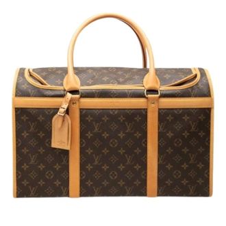 Louis Vuitton Pre-owned Pet Carrier - Dames - Pre-owned - Bruin - Maat: ONE Size Leer