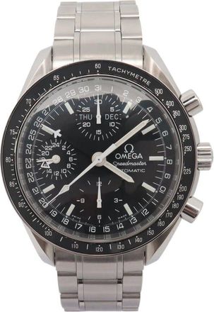 Omega Pre-owned Omega Omega Speedmaster Automatic Chronometer Black Dial Mens Watch 3520.50.00