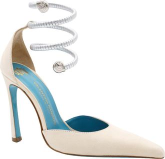 Valentina Rangoni Regale Ankle Ornament Pump in Marmo at Nordstrom, Size 7.5