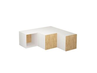 BOBOCHIC Mueble de tv de esquina con 2 cajones l90 cm - roble