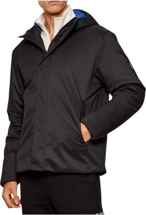 Emporio Armani Woven Caban Coat - Heren - Winterjassen - Zwart - XL - Polyester - Jassen