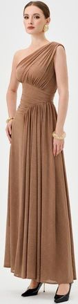 Bariano Nisha One Shoulder Gown in Mocha at Nordstrom, Size 10