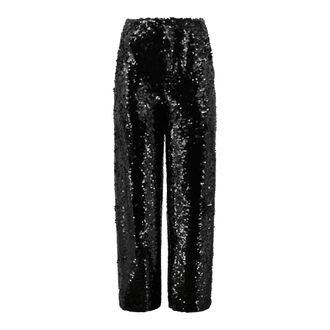 Philosophy di Lorenzo Serafini Zwarte Duchesse Broek - Dames - Straight fit broeken - Zwart - M - Broeken