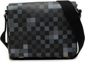 Louis Vuitton Pre-owned Damier Graphite Schoudertas - Heren - Vintage Schoudertas - Grijs - ONE Size - Leer - Vintage