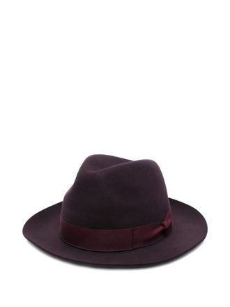 Borsalino ribbon hat - men - Wool/Lyocell/Viscose/Acetate - 57 - Purple
